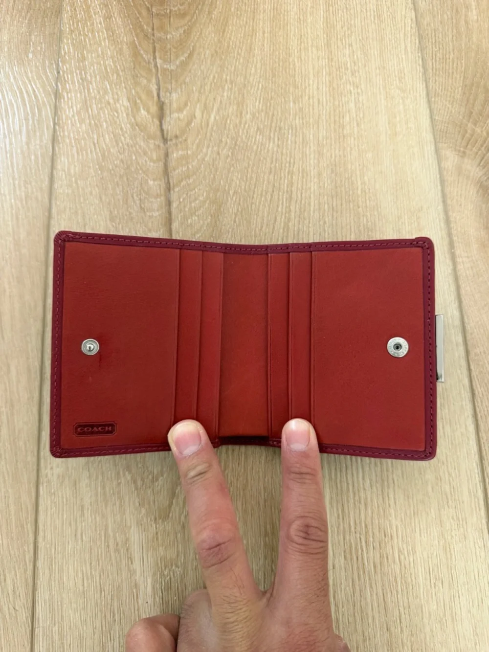 Coach Burgundy Wallet. Used lightly.